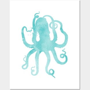 Turquoise Octopus Posters and Art